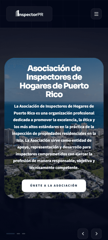InspectorPR – El Ecosistema Digital para los Inspectores Profesionales de Puerto Rico mobile view